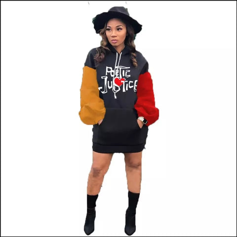 Hooded "Poetic Justice" Dress